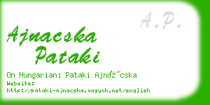 ajnacska pataki business card